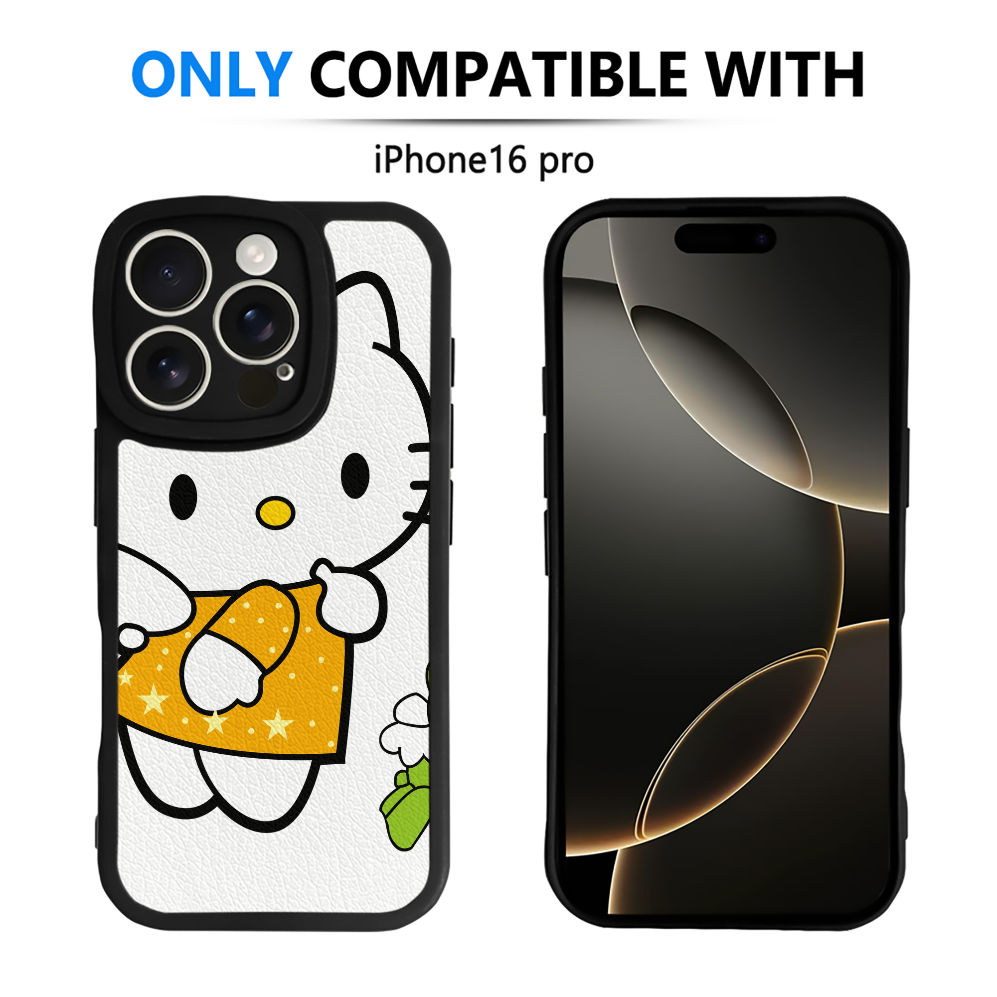 （画像用） Hello Kitty ハローキティ 【iPhone 16シリーズ対応】シリコンスマホケース（レザー調） 材質：シリコン